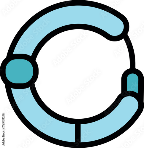 Modern smart fitness tracker bracelet showing progress and monitoring daily activity levels