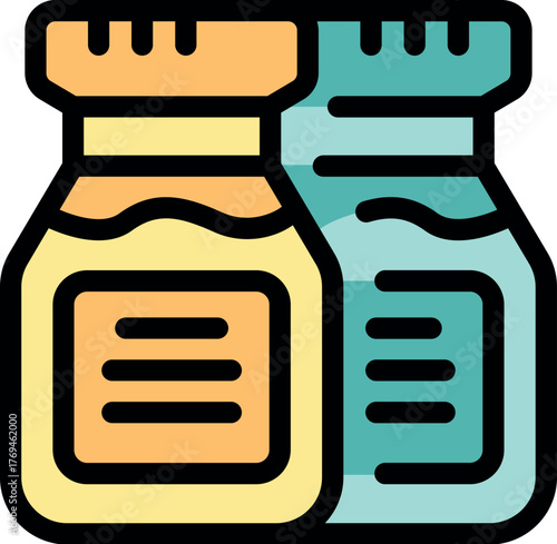 Two medical jars containing different substances are placed side by side, ready for laboratory analysis and comparison