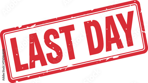 Red Last Day Stamp Urgent Banner
