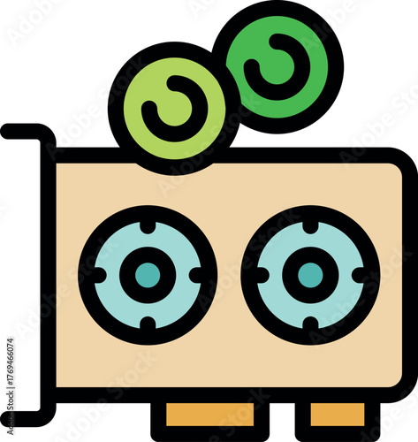 Efficient graphic card minimizing environmental impact, promoting sustainable technology