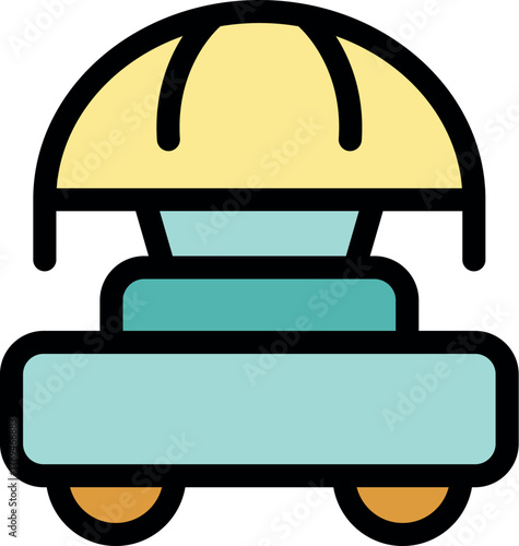 Self driving shuttle representing innovative and futuristic transportation solutions for smart cities