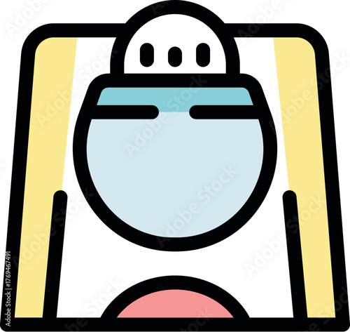 Muslim woman with blond hair wearing a niqab, a traditional veil covering her face except for the eyes