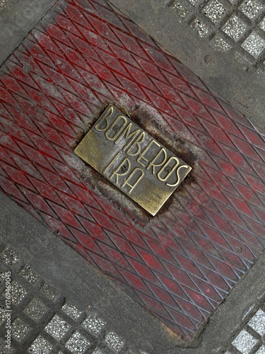 bomberos in buenos aires, fire hatch with decorative coating, underground utilities, fire extinguishing and water supply systems