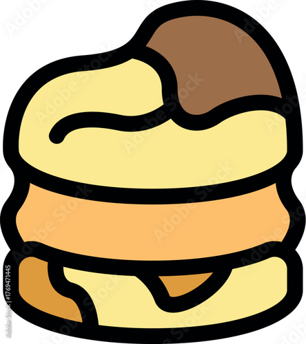 Layered cream puff features a rich chocolate drizzle, showcasing a delightful pastry for dessert lovers