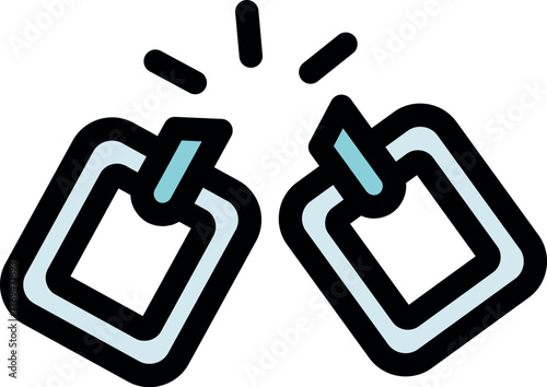 Broken chain links represent breaking free, achieving freedom, and escaping limitations