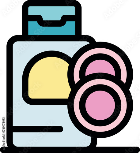 Feminine hygiene product with cotton pads for intimate care, promoting cleanliness and freshness