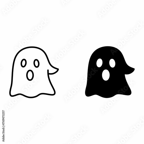 Ghost icon isolated on white background