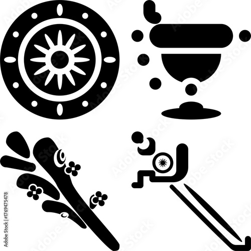 Palos de cartas españoles backdrop vector set