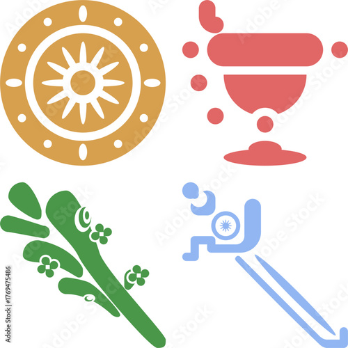 Palos de cartas españoles backdrop vector set