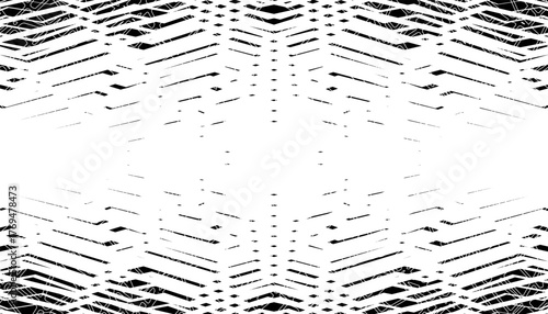 Smooth transition of sharp pattern with black isolated on white background. Easily resized and recoloured at your discretion. Vector Format Illustration 