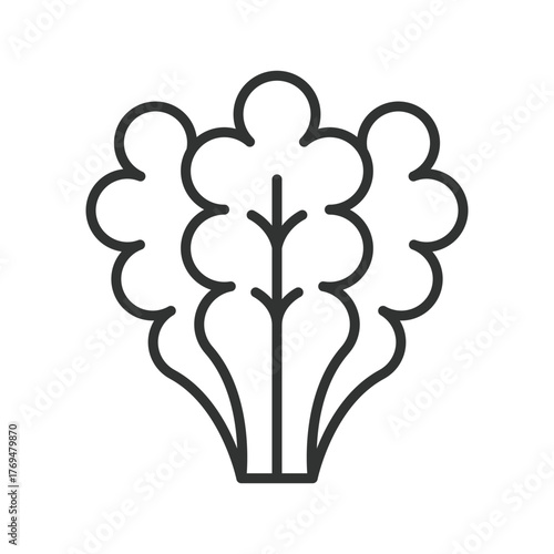 Green vegetables icon in line design. vegetables, greens, healthy, nutrition, diet, organic, food on white background vector. green editable stroke icon
