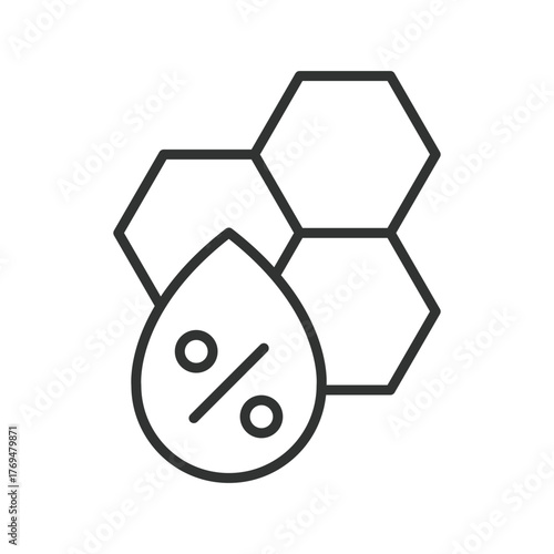 Nutrient icon in line design. nutrient, vitamins, nutrition, healthy, wellness, food, supplement on white background vector. nutrient editable stroke icon