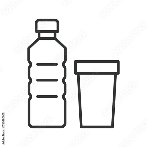 Water icon in line design. water, drink, nutrition, hydration, health, wellness, lifestyle on white background vector. water editable stroke icon