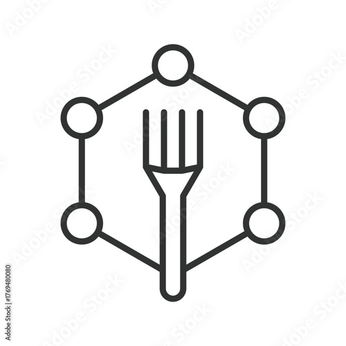 Nutrient balance icon in line design. nutrient balance, nutrition, food, health, lifestyle, diet, wellness on white background vector. nutrient editable stroke icon