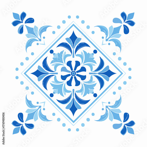 Fliese in blau