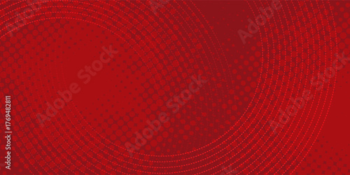 Collection of red concentric circles. Collection of radial sound wave or sonar rings. Pack of radar icon symbols, targets, dashed lines, halftones. vector illustration,modern.