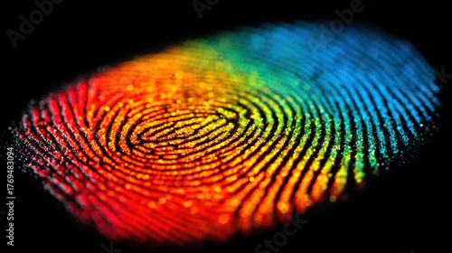 Multi-colored fingerprint