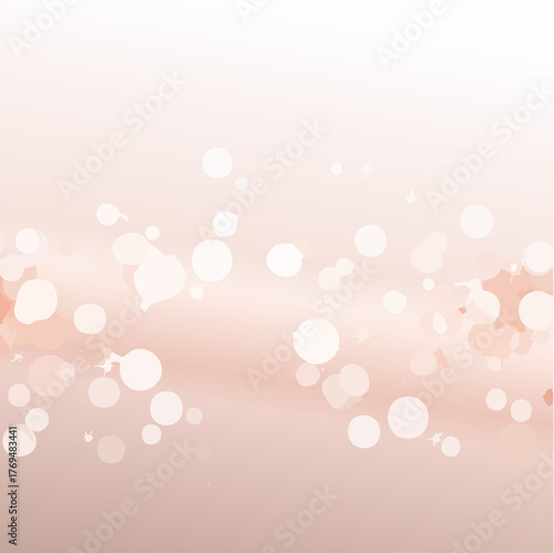 Roségoldenes Bokeh auf weißem Hintergrund