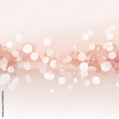 Roségoldenes Bokeh auf weißem Hintergrund