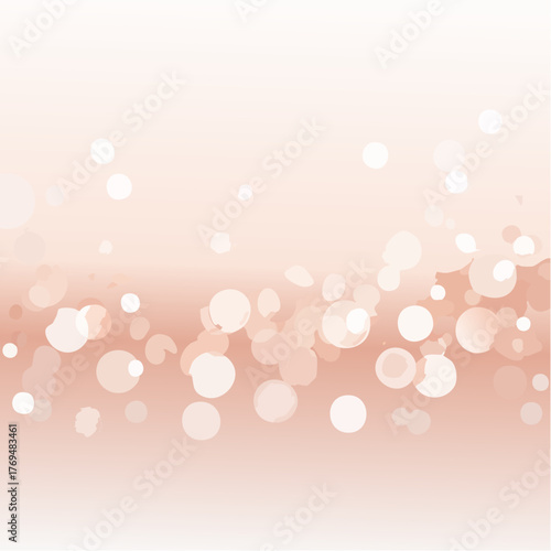 Roségoldenes Bokeh auf weißem Hintergrund