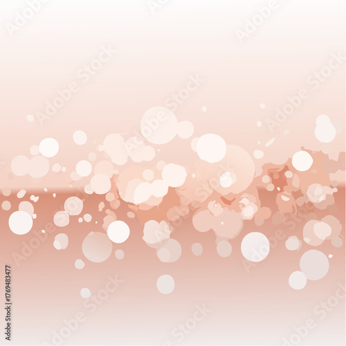 Roségoldenes Bokeh auf weißem Hintergrund