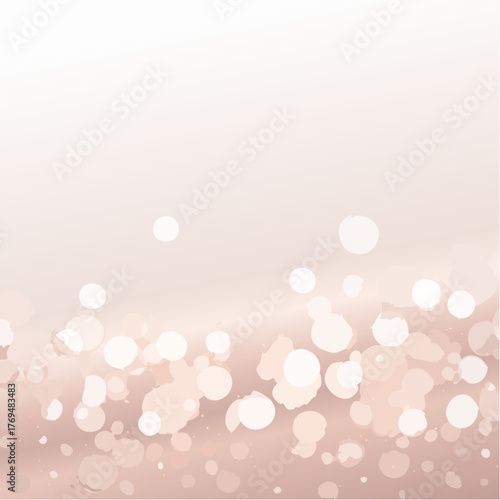 Roségoldenes Bokeh auf weißem Hintergrund