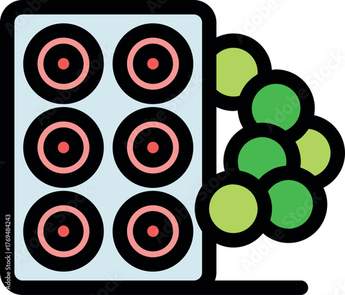 Blister pack releasing herbal extracts, symbolizing natural medicine and holistic wellness