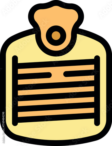 Yellow hot water bottle radiating comforting warmth, perfect for relieving aches, pains, and promoting relaxation