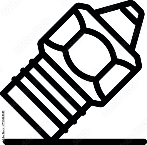 Plumbing fixture connecting pipe with threaded end lying on surface, showcasing its design and functionality for water systems