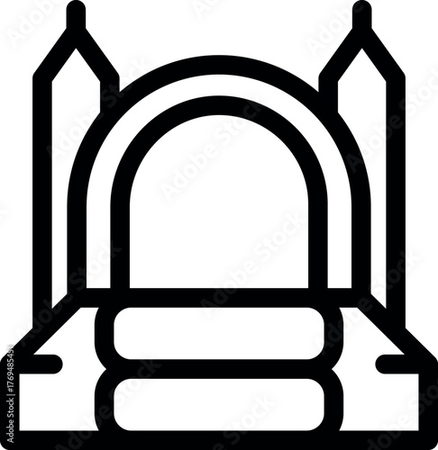 Triumphal arch with steps symbolizes victory, achievement, and a grand entrance, often used in celebrations and historical commemorations