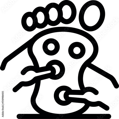 Microscopic view of bacteria and fungi attacking foot skin, causing infection and athlete's foot