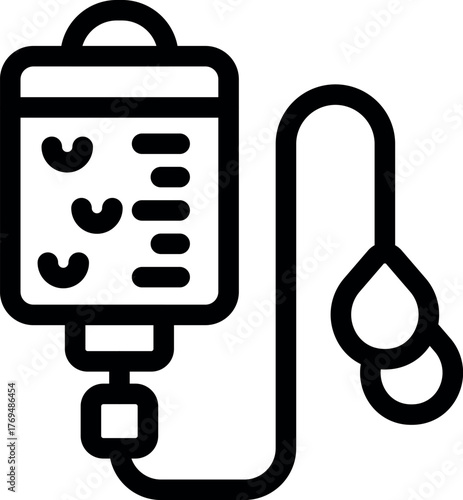 Medical blood bag delivering fluids using intravenous therapy, enhancing healthcare and patient recovery