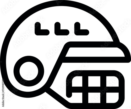 Cricket helmet ensuring safety during a cricket match, safeguarding the player from potential injuries