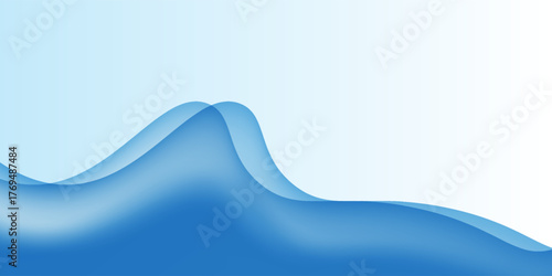 Abstract blue background. wave modern vector