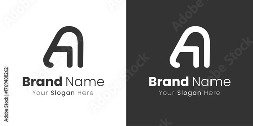 Modern Abstract Letter A Logo Design for Brand Identity and Visual Branding Solutions
