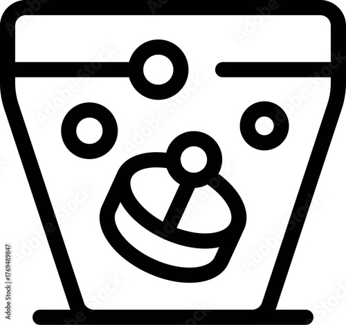 Washing machine cleaning a spinning top toy, swirling in soapy water with bubbles