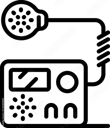 Voice recorder capturing audio with external microphone, ideal for interviews, lectures, and dictation