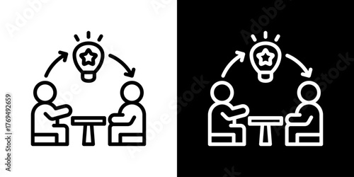 Skill Transfer Icon Vector Illustration 