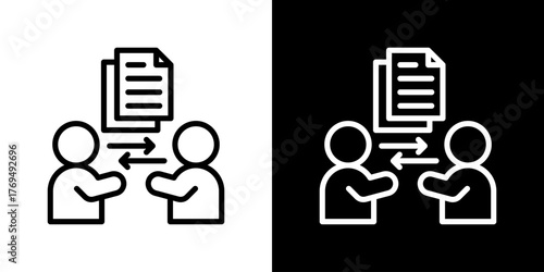Document Sharing Icon Vector Illustration 