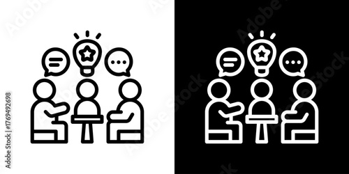 Team Meeting Icon Vector Illustration 