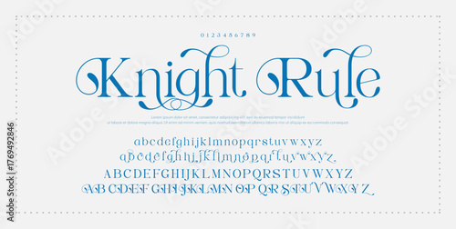 Elegant ligature alphabet letters font logo. Typography luxury classic lettering serif fonts decorative wedding vintage retro logos, design for fashion,beauty shop and brand . vector illustration