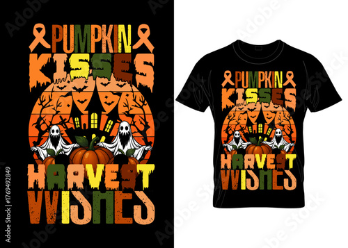 HALLWEEEN T SHIRT DESIGN    vector custom creative halloween pumkin t shirt design hoodies 