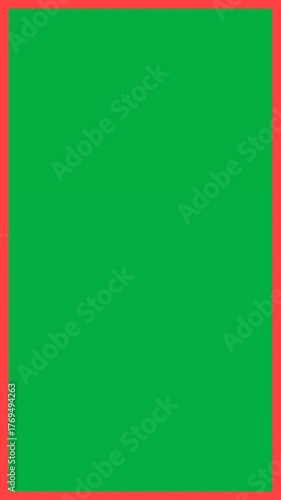 Red Frame Animated Border Green Screen Overlay for Vertical Video