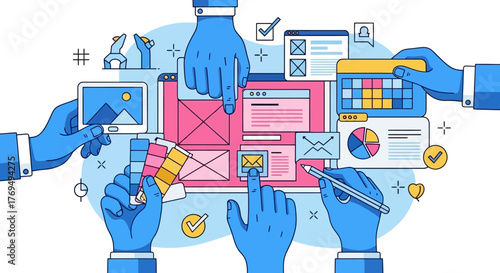 Collaborative Web Design Process Teamwork and Innovation in Digital Project Development