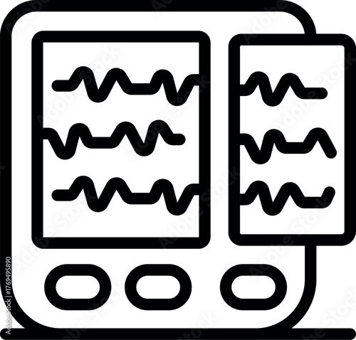 Portable medical device displaying heartbeat and ultrasound scan results, offering convenient and efficient healthcare monitoring