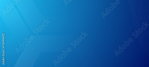 Blue Gradient Abstract Background with Geometric Lines. Modern Technology Banner Design for Corporate, Business, or Digital Presentation Template.