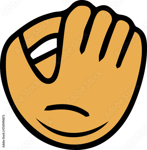 Baseball Glove Icon Catch Equipment for Fielding
