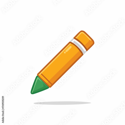 Vibrant orange marker pen for highlighting text school office supplies illustration