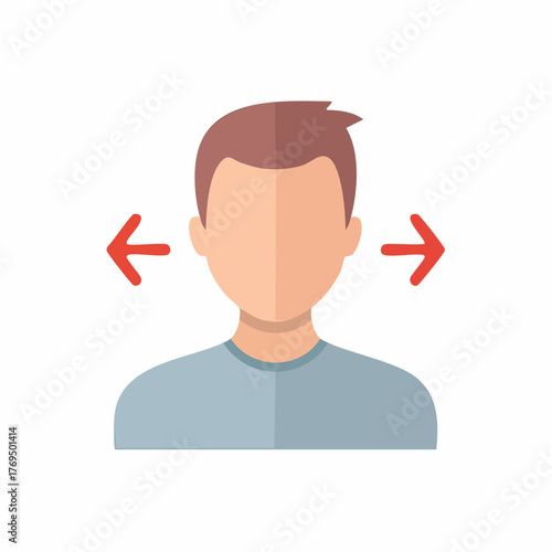 Neutral person illustration with opposing arrows indicating choice selection and varied directions