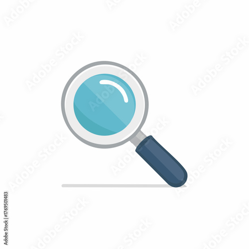 Magnifying glass illustration simple search investigation icon tool